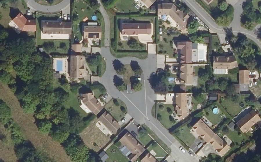 Vue aérienne du Allée des Quatre Arpents