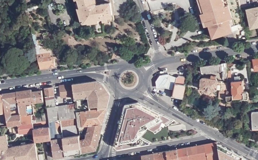 Vue aérienne du Rond-Point Louis Cartigny