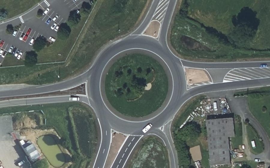Vue aérienne du Rond-Point de Saumur