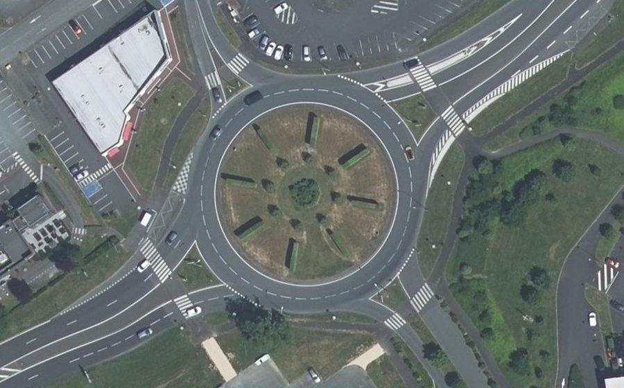 Vue aérienne du Place de la Simonière