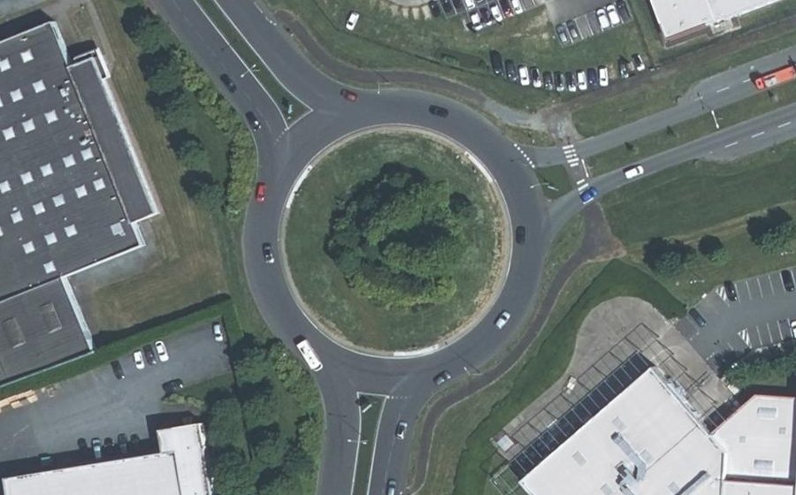 Vue aérienne de la Place de la Municipalité Régionale du Comté de Pierre-de Saurel