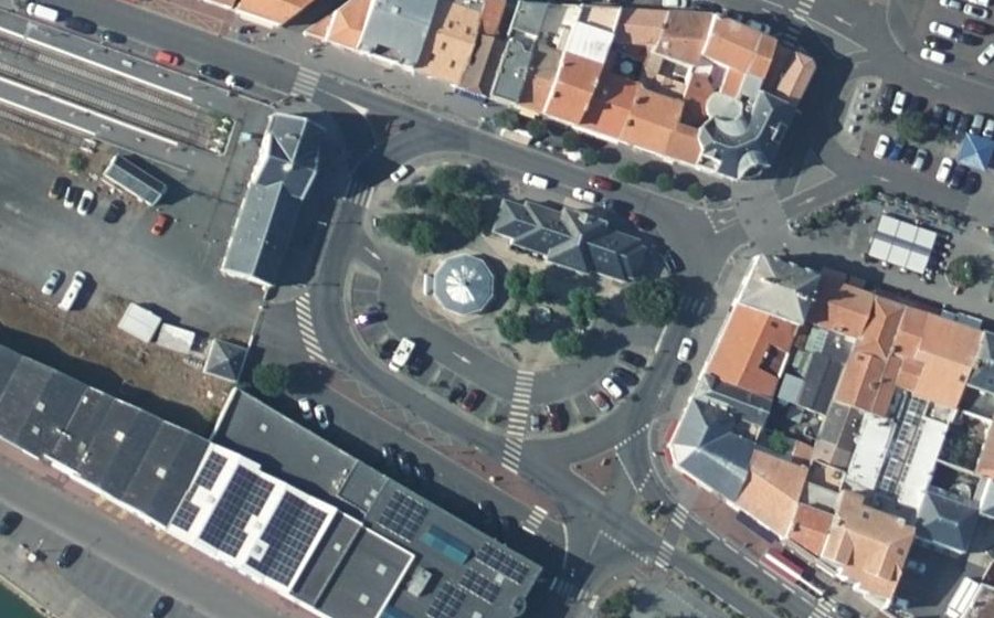 Vue aérienne du Place de la Gare