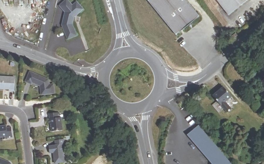 Vue aérienne du Rond-Point de Troguéri