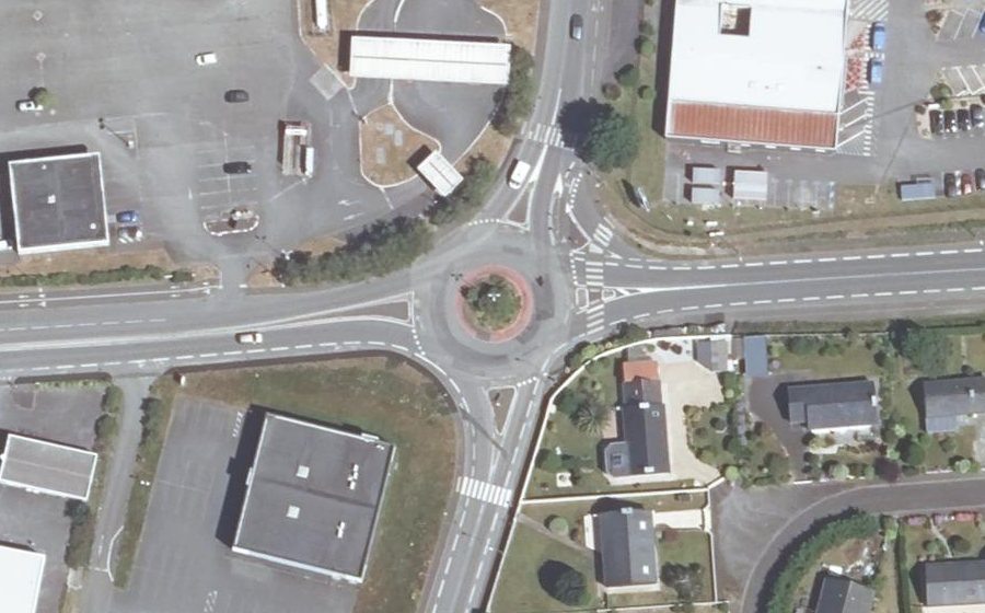 Vue aérienne du Rond-Point de Plasenn ar Gêr
