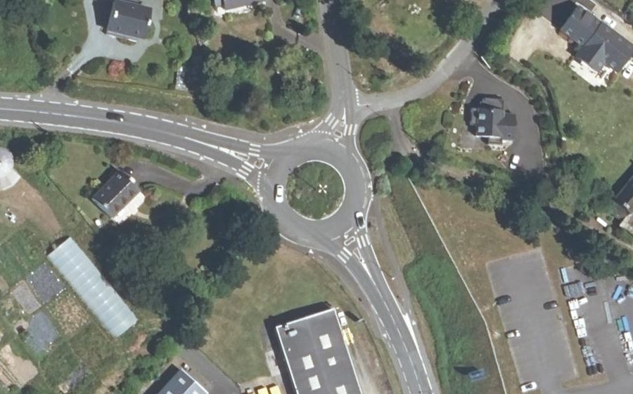 Vue aérienne du Rond-Point de Poull an Azen