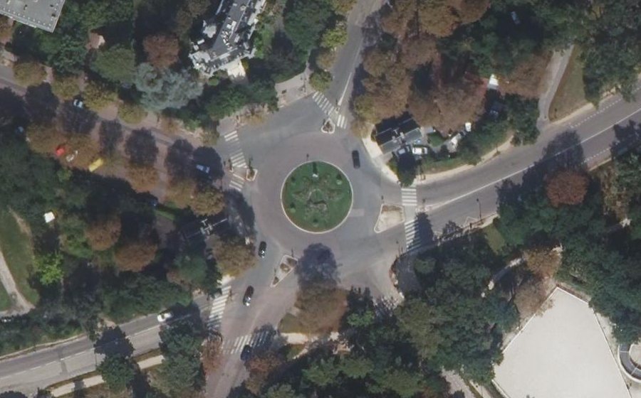 Vue aérienne du Porte de Madrid