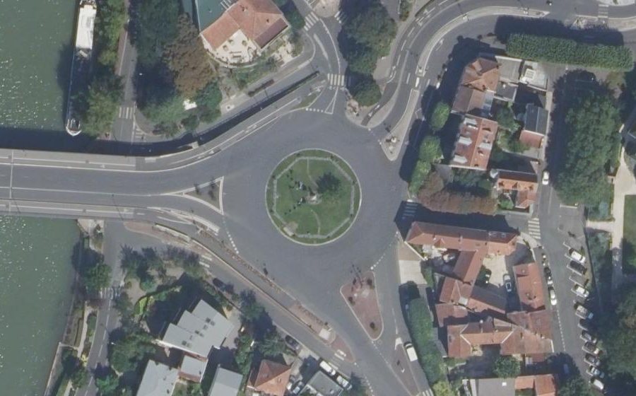 Vue aérienne du Place Daguerre