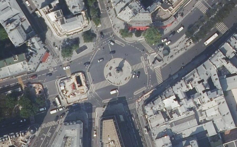 Vue aérienne de la Place de Clichy