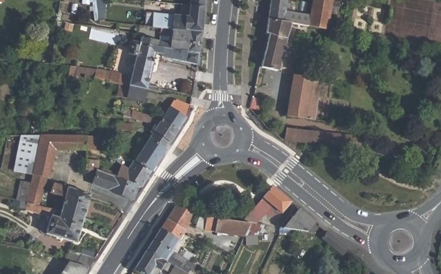 Vue aérienne du Rond-Point Paul Boissinot
