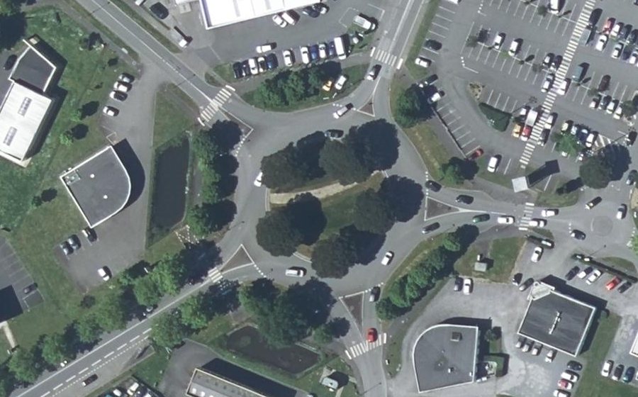Vue aérienne du Rond-Point de l'Europe