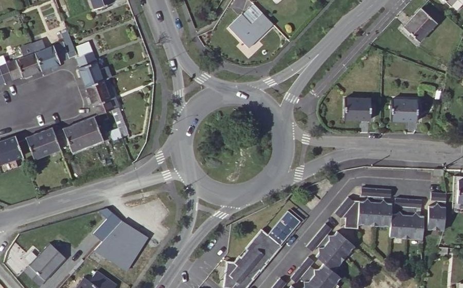 Vue aérienne du Rond-Point Poulbriant