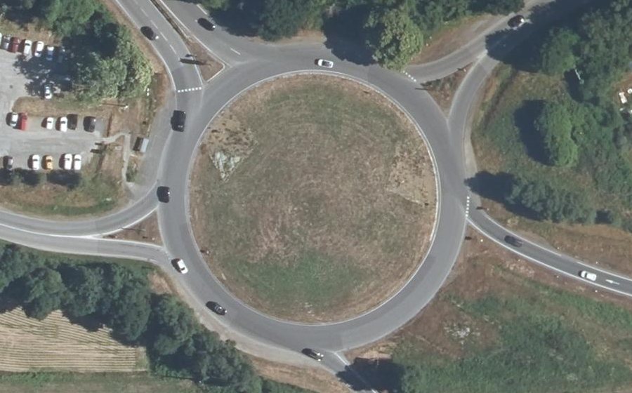 Vue aérienne du Rond-Point de Kernilien