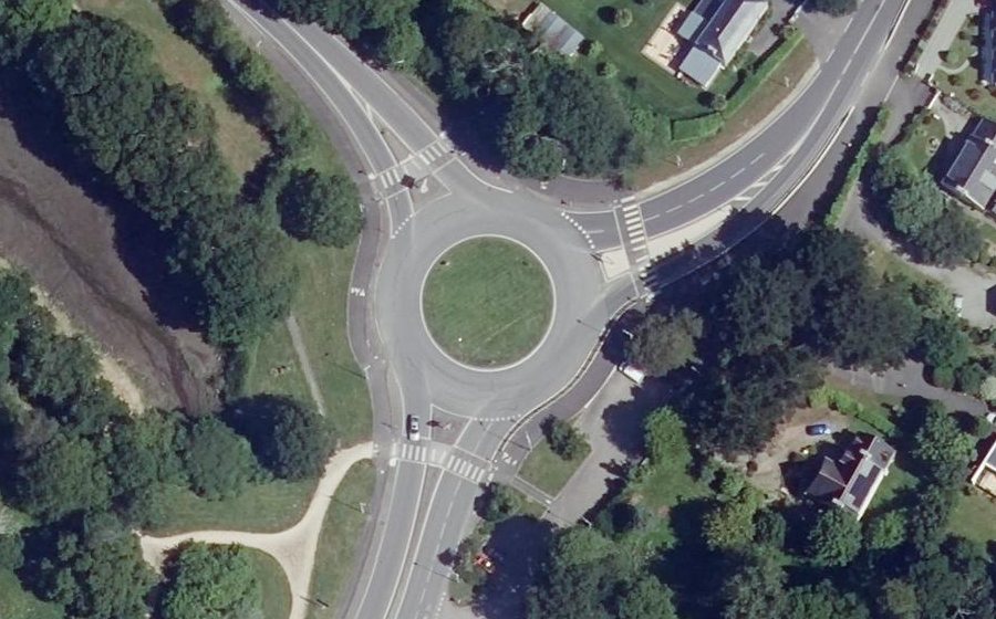 Vue aérienne du Giratoire de l'Odet