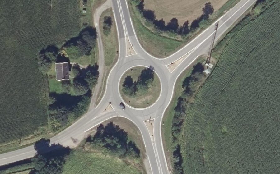 Vue aérienne du Rond-Point de Kervenac'hant