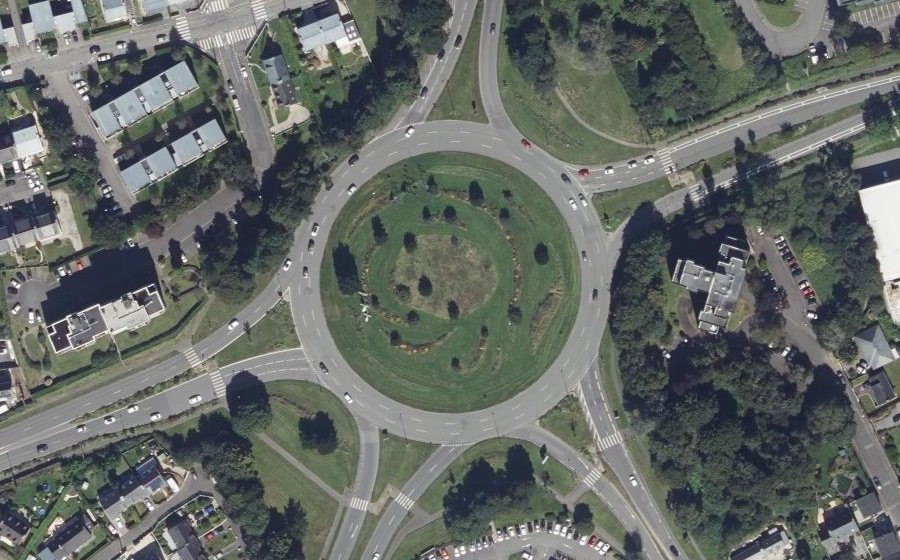 Vue aérienne du Rond-Point de Pen ar C'hleuz