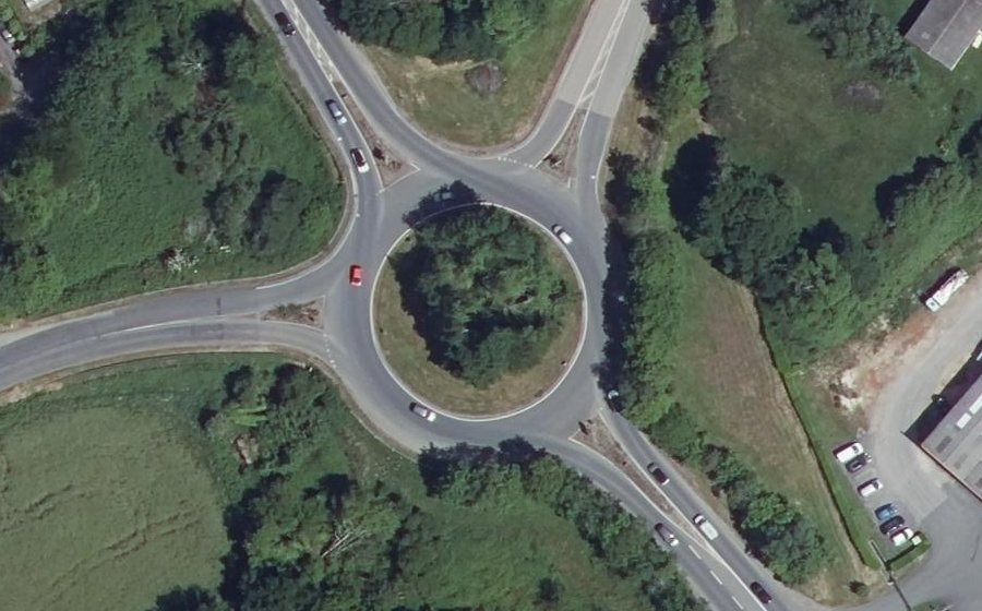 Vue aérienne du Rond-Point de l'Aéroport