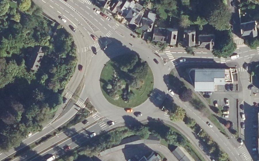 Vue aérienne du Rond-Point du Frugy