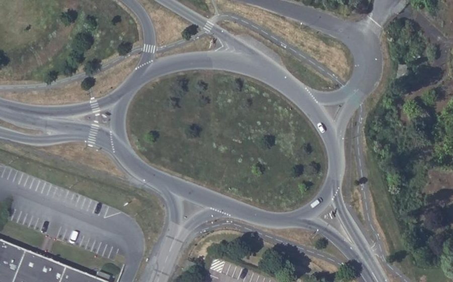 Vue aérienne du Rond-point Pierre Giret