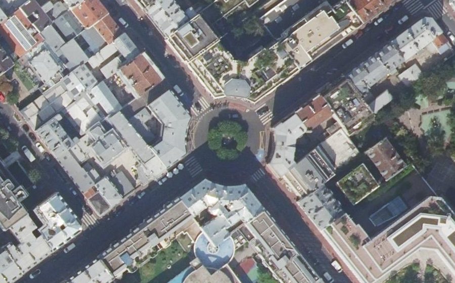 Vue aérienne du Place du Maréchal de Lattre de Tassigny