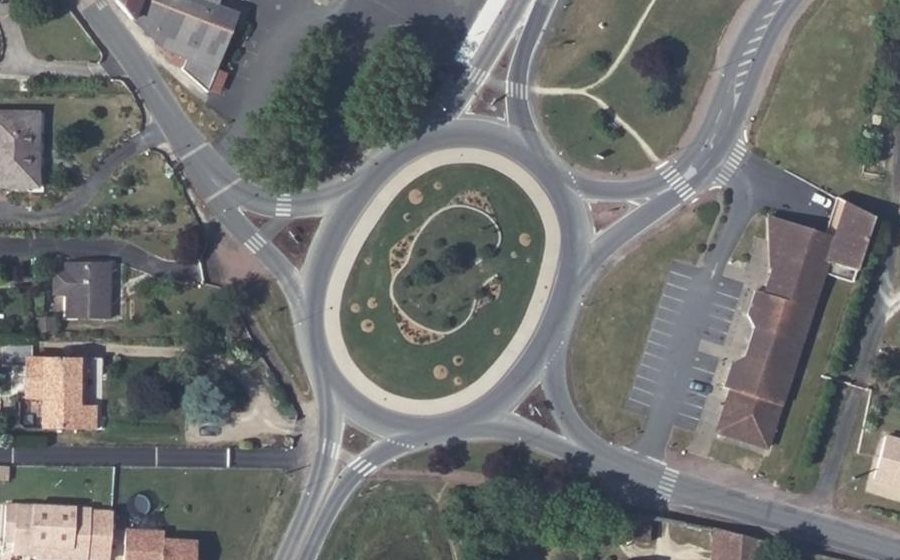 Vue aérienne du Rond-Point de l'Europe