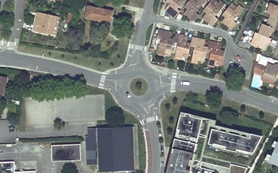 Vue aérienne du Rond-Point de la Colombe