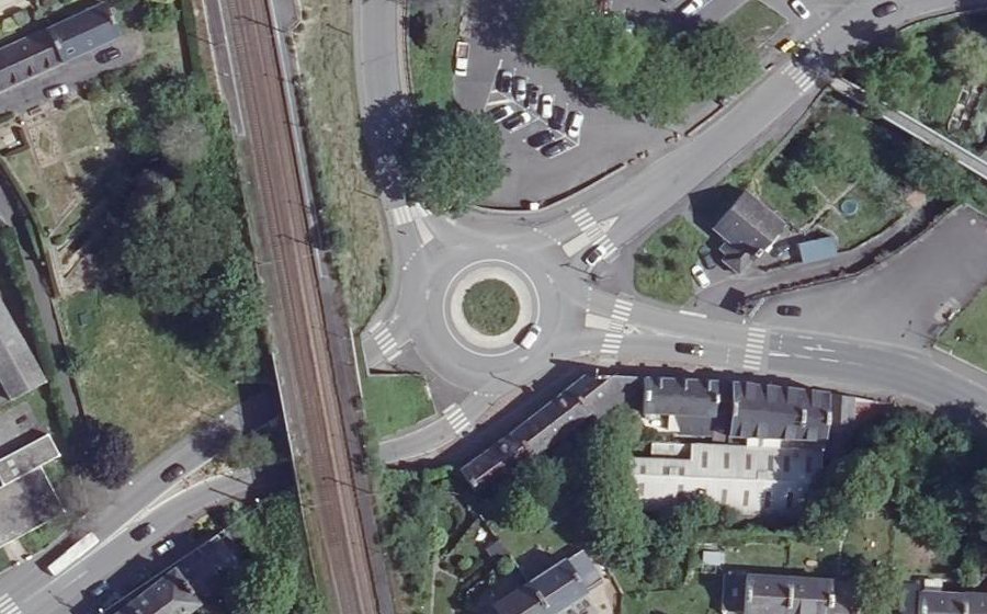 Vue aérienne du Giratoire de la Gare