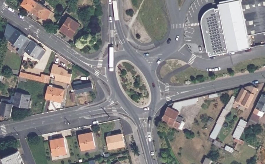 Vue aérienne du Rond-point René Cassin