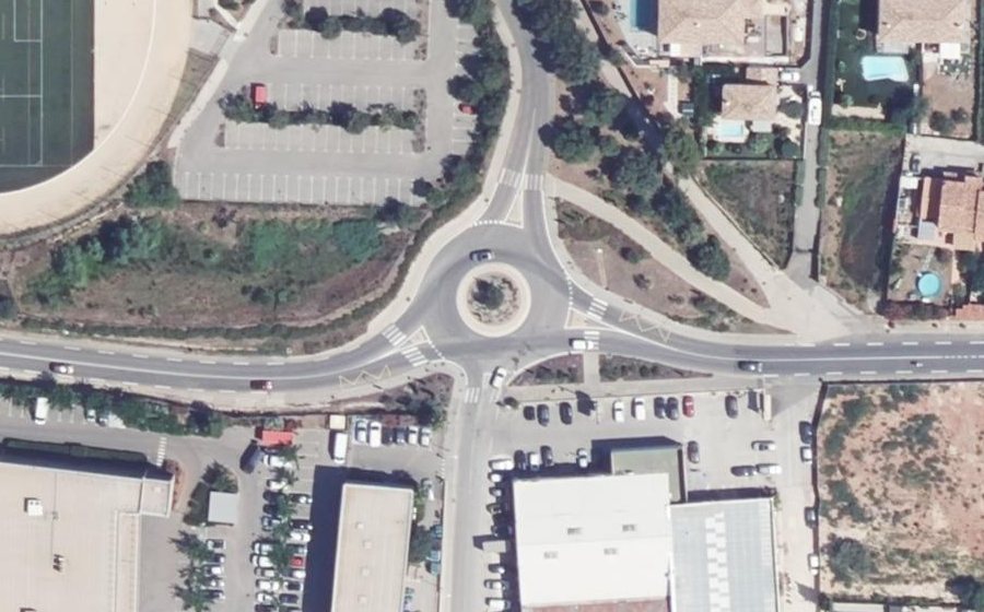 Vue aérienne du Giratoire Jean Abran