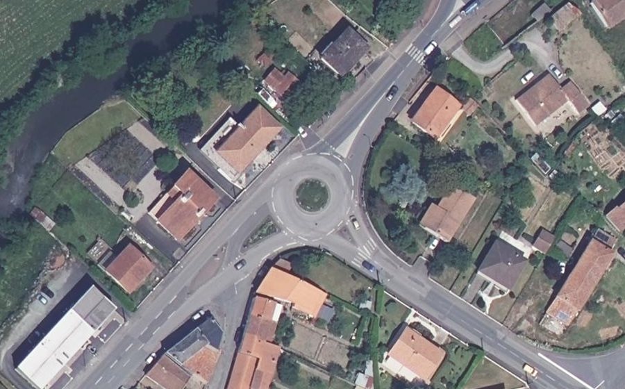 Vue aérienne du Rond-Point d'Arnedo