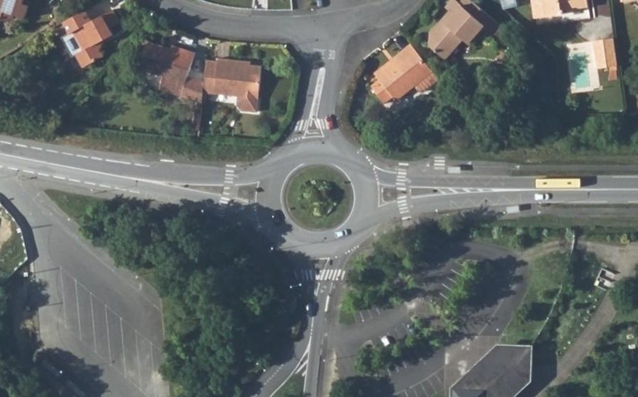 Vue aérienne du Rond-Point de la Grammoire
