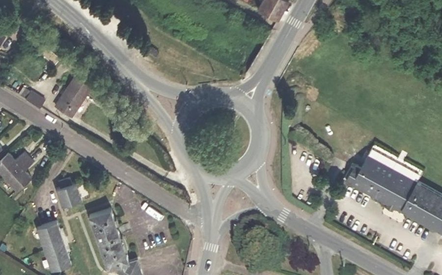 Vue aérienne du Rond-Point des Trois Platanes