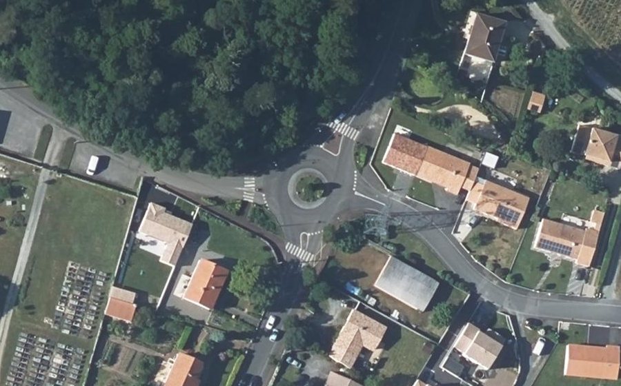 Vue aérienne du Rond-Point de la Ferronière