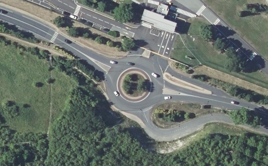 Vue aérienne du Rond-Point des Orchidées