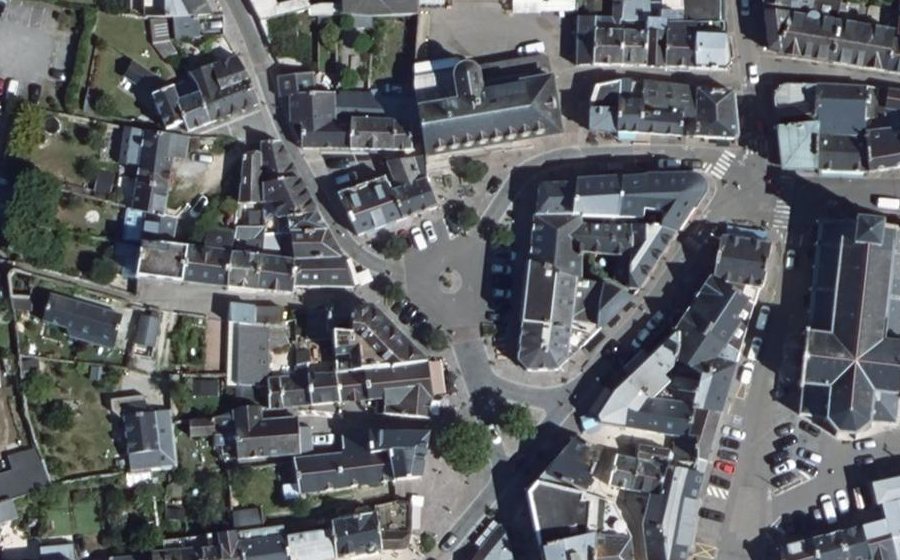 Vue aérienne du Place de la Duchesse Anne