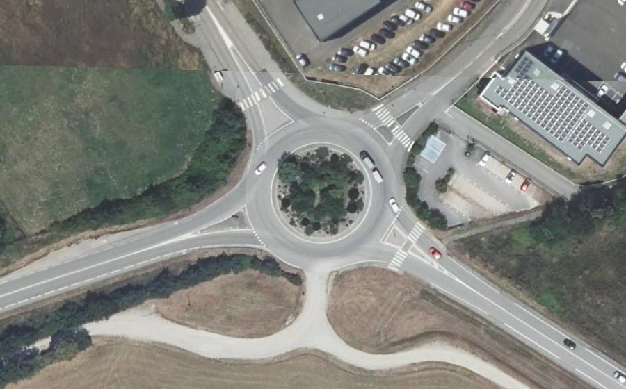Vue aérienne du Rond-Point de l'Éolienne