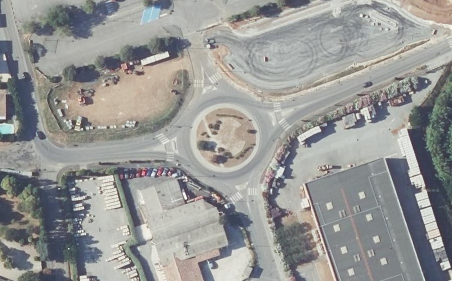 Vue aérienne du Rond-Point du Souvenir Français