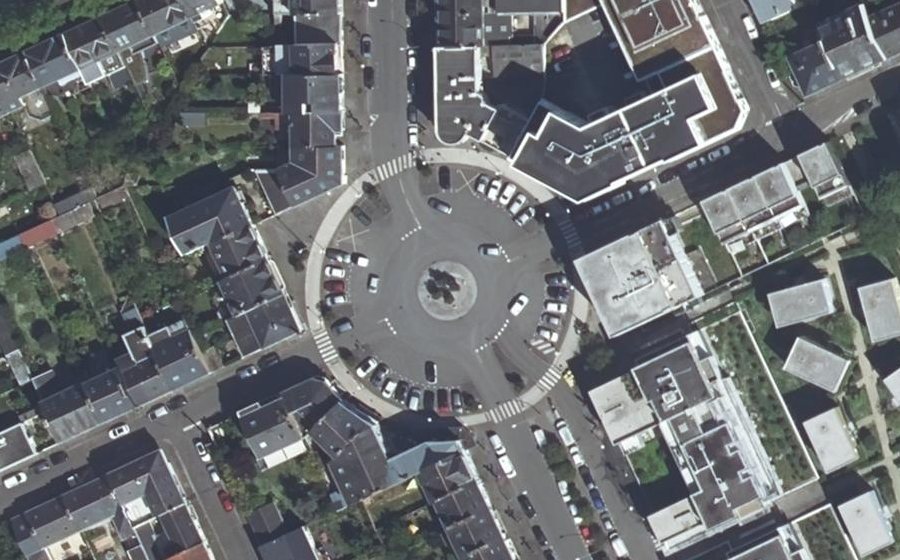 Vue aérienne du Place Athanase Laborde