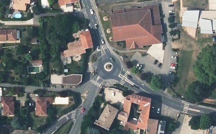 Vue aérienne du Rond-point de Treyvenéron