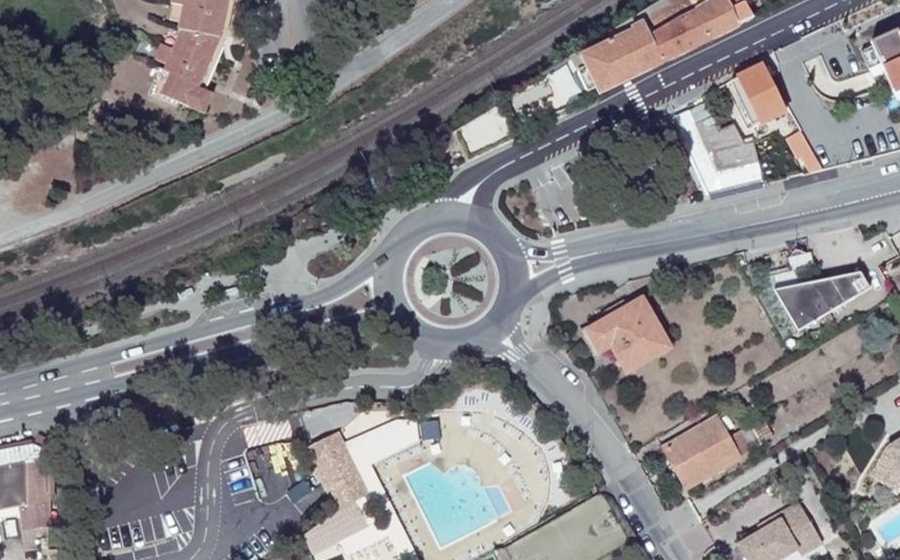 Vue aérienne du Rond-Point des Carriers