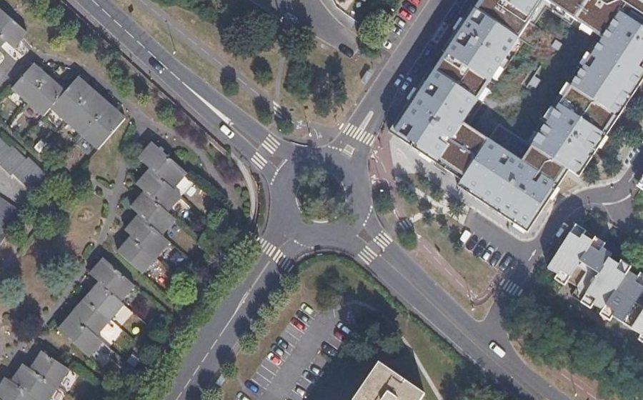 Vue aérienne du Rond-Point des Coutures