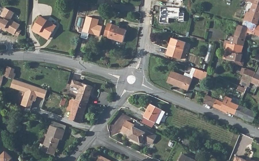 Vue aérienne du Rond-Point de Pibrac