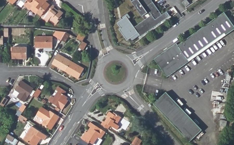Vue aérienne du Rond-Point des 5 Chènes