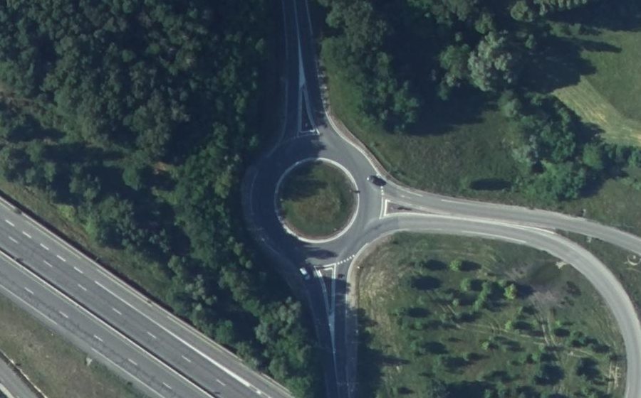 Vue aérienne du Route de Revel