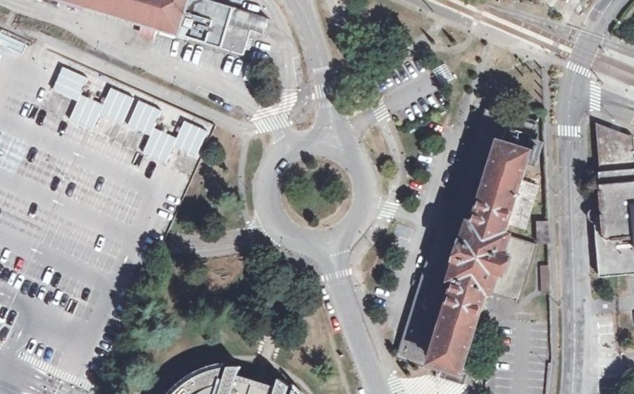 Vue aérienne du Rond-Point de la Croix de Vie