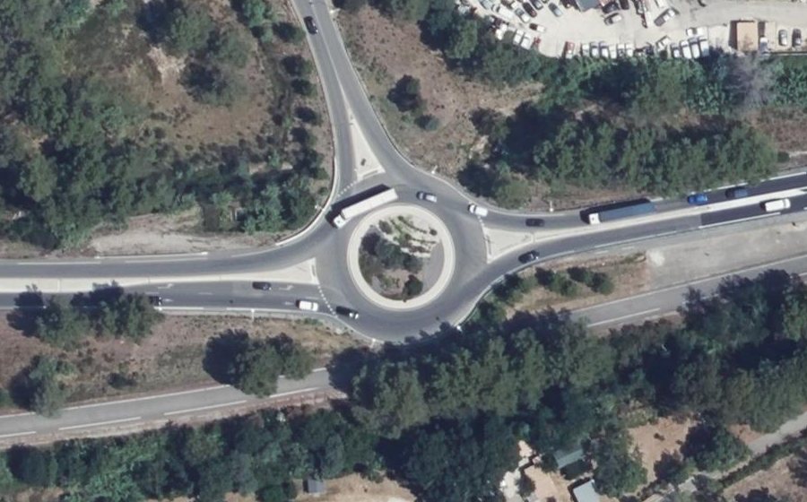Vue aérienne du Rond-Point des 3 Puits