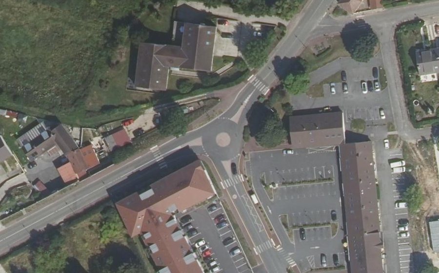 Vue aérienne du Rue de Paris