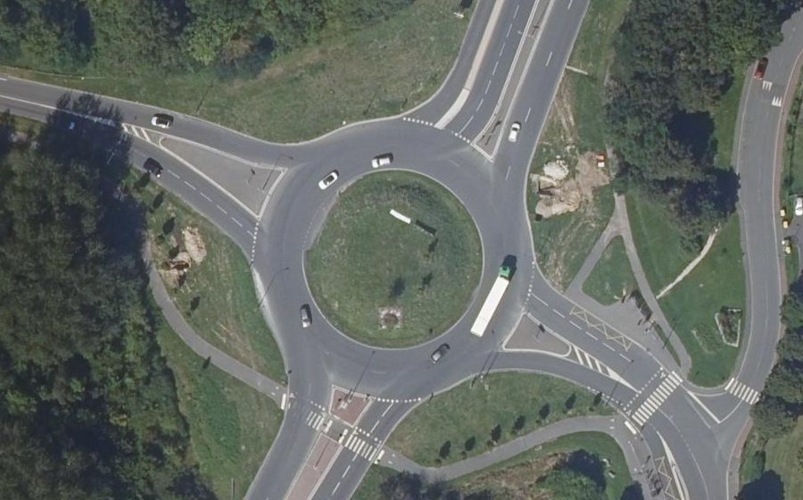 Vue aérienne du Rond-Point de Fleury