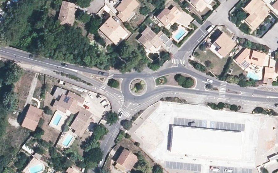 Vue aérienne du Rond-Point du Vacheval
