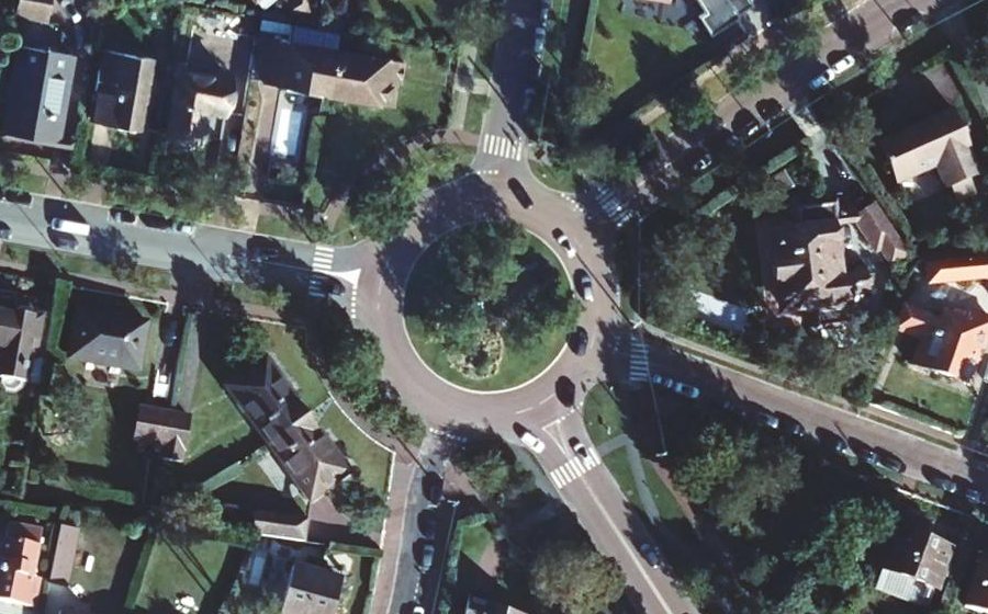 Vue aérienne du Rond-Point Édouard Bonduel