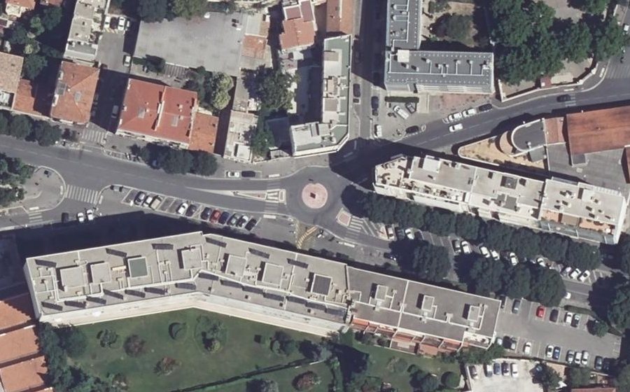 Vue aérienne du Boulevard Jeanne d'Arc